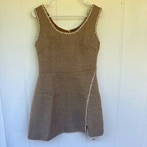 MOTF Brown and Cream Mini Dress